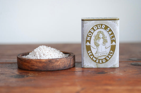 Isländskt flingsalt seaweed 125 g i plåtask – Isfisk Stockholm